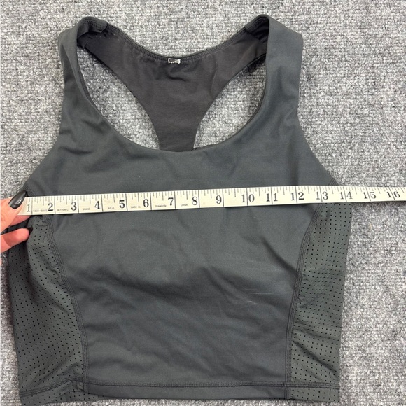 SWEATY BETTY Women’s Slate Grey Power Mesh Cropped Workout Tank size: Medium - Picture 7 of 9